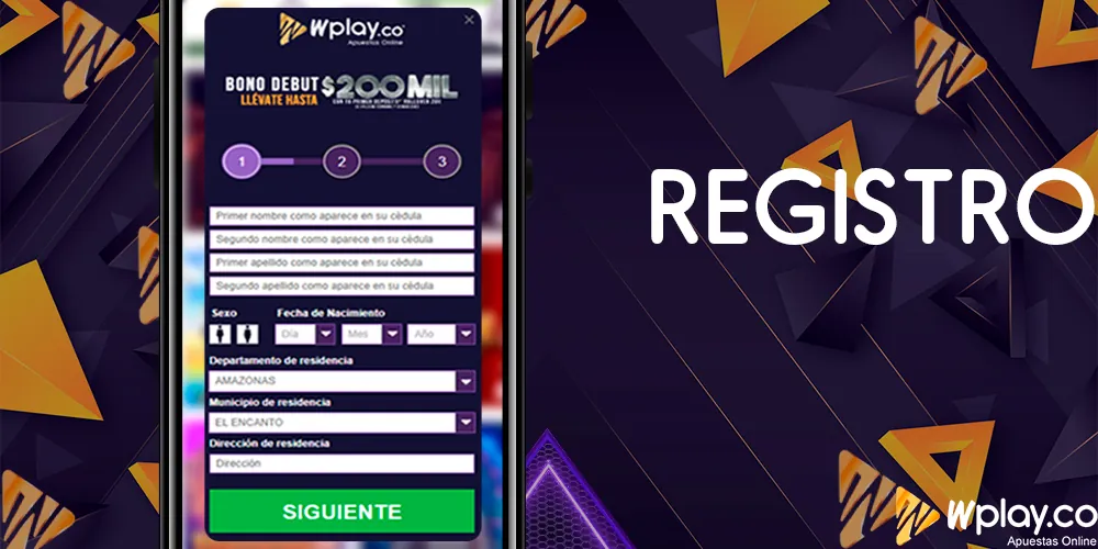 Registro en la W.play app